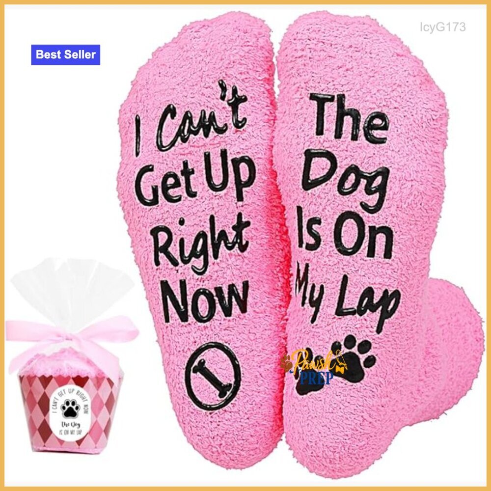 Funny Dog Mom Socks Velvet Ankle Slippers Gift For Women